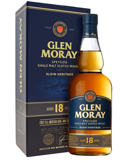 Glen Moray 18 Year Old Elgin Heritage Speyside Single Malt Scotch Whisky