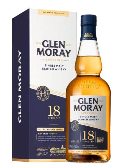 Glen Moray 18 Year Old Speyside Single Malt Scotch Whisky 70cl