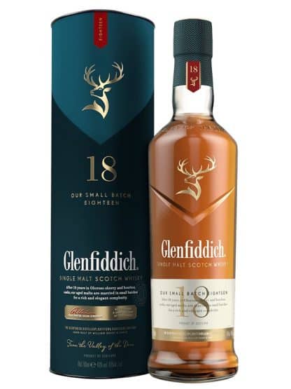 Glenfiddich 18 Year Old Speyside Single Malt Scotch Whisky 70cl