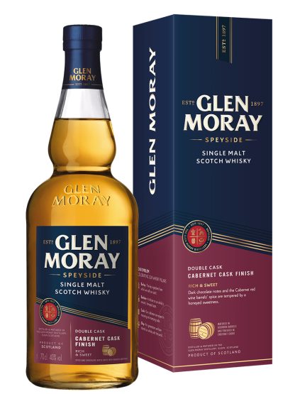Glen Moray Double Cask Cabernet Speyside Single Malt Scotch Whisky
