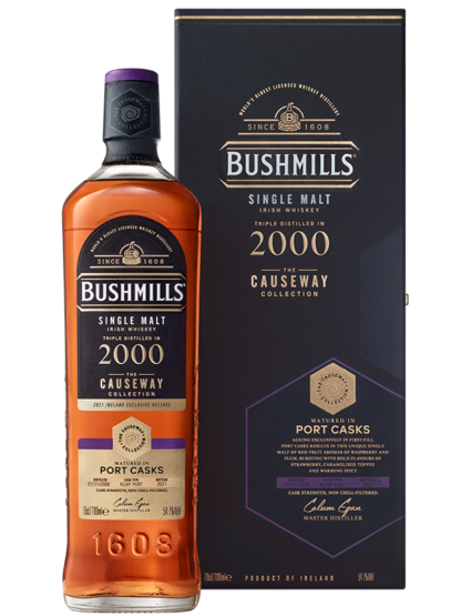 Bushmills Causeway Collection 2000 1st Fill Port Cask Single Malt Irish Whiskey