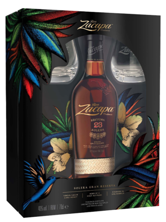 Ron Zacapa Centenario 23 Year Old Rum with Glasses Gift Set