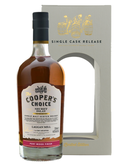 The Vintage Malt Whisky Co. Coopers Choice Secret Islay Laggan Mill Port Cask Islay Single Malt Scotch Whisky