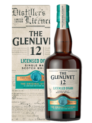 Glenlivet 12 Year Old Licensed Dram The Original Stories Speyside Single Malt Scotch Whisky