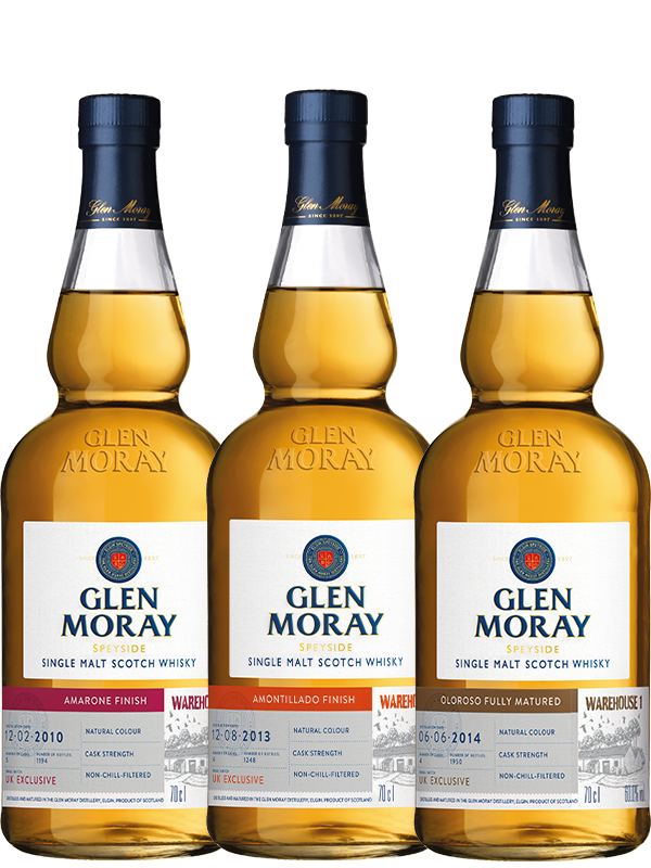 Glen Moray Warehouse 1 2022 Winter Bundle Speyside Single Malt Scotch  Whisky 3x 70cl | House of Malt