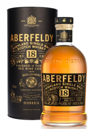 Aberfeldy 18 Year Old Tuscan Red Wine Cask Highland Single Malt Scotch Whisky