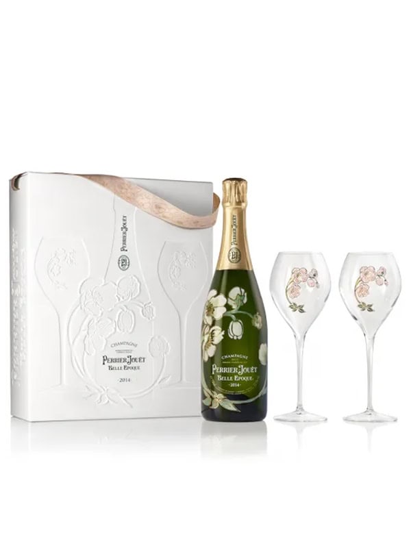 PerrierJouet Belle Epoque 2014 Vintage Champagne 2 Glasses Gift Pack