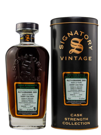 Signatory Vintage Allt-a-Bhainne 2000 22 Year Old Sherry Cask Speyside Single Malt Scotch Whisky