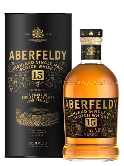 Aberfeldy 15 Year Old Cadillac French Wine Cask Highland Single Malt Scotch Whisky