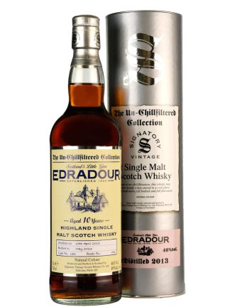 Edradour 10 Year Old Un-Chillfiltered 2013 Signatory Vintage Highland Single Malt Scotch Whisky