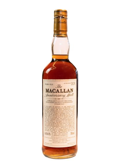Macallan 1972 25 Year Old Anniversary Malt Vintage Bottling Speyside Single Malt Scotch Whisky