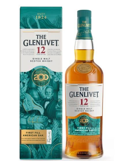 Glenlivet 12 Year Old First-fill American Oak 200th Anniversary Speyside Single Malt Scotch Whisky 70cl
