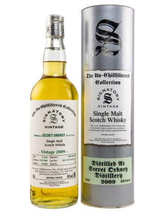 Signatory Vintage Secret Orkney (HP) 13 Year Old 2009 Un-Chillfiltered Collection Island Single Malt Scotch Whisky 70cl