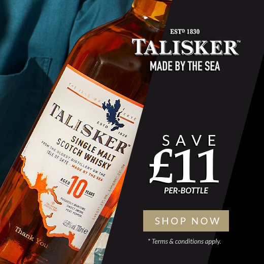 Save £11 on Talisker 10 Year Old Island Single Malt Scotch Whisky