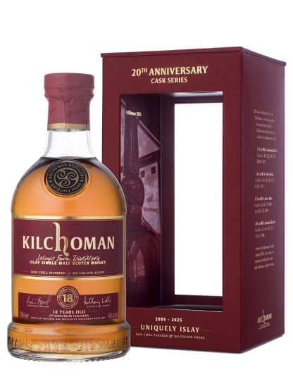 Kilchoman 20th Anniversary 18 Year Old Bourbon Cask Matured Islay Single Malt Scotch Whisky 70cl