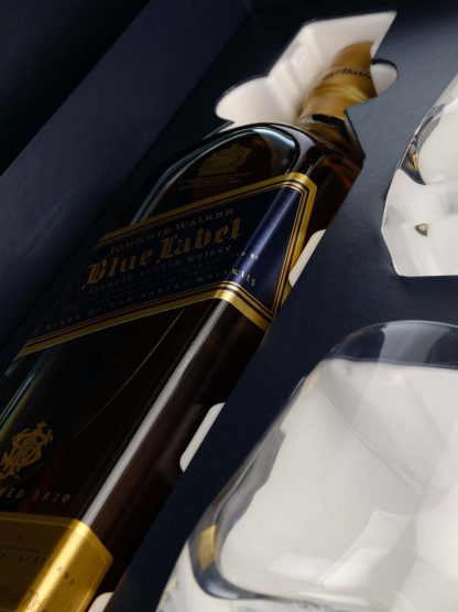 Johnnie Walker Blue Label Gift Pack with Glasses Blended Scotch Whisky 70cl - Image 3