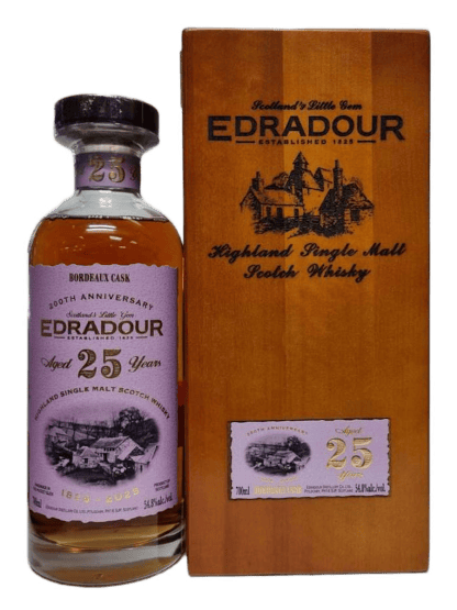 Edradour 25 Year Old 200th Anniversary Bordeaux Cask 54.8% Highland Single Malt Scotch Whisky 70cl