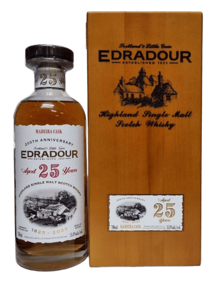 Edradour 25 Year Old 200th Anniversary Madeira Cask 55% Highland Single Malt Scotch Whisky 70cl