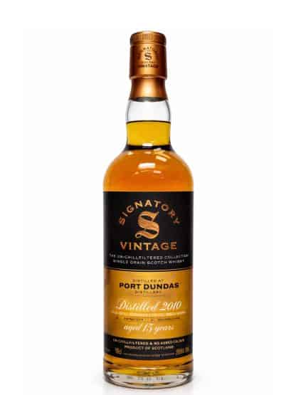 Signatory Vintage Port Dundas 15 Year Old 2010 Un-Chillfiltered Collection Lowland Single Grain Scotch Whisky 70cl
